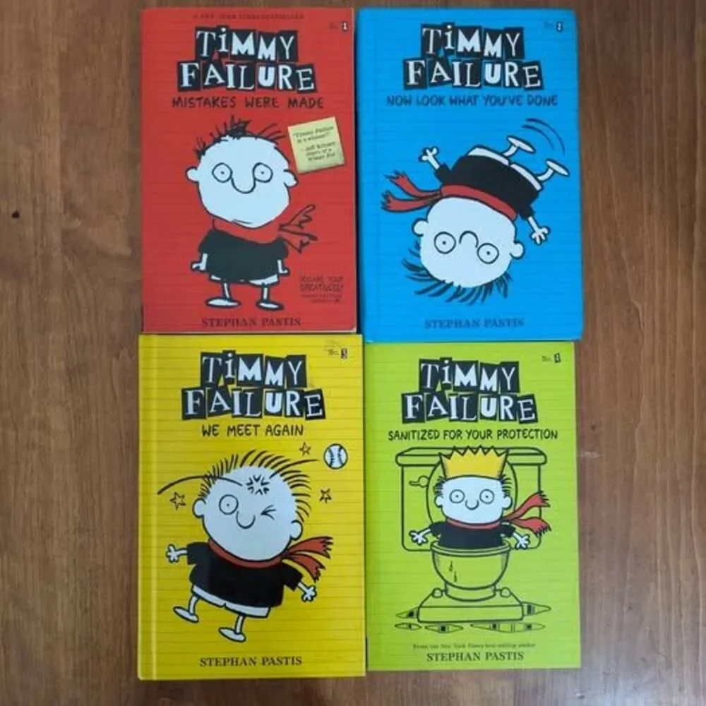 4 Timmy Failure Series Books by Stephan Pastis